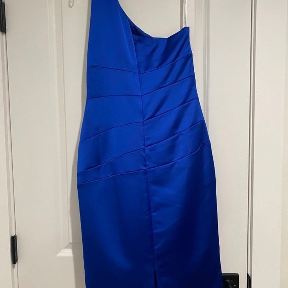 Davids Bridal One Shoulder Dress - Picture 2 of 6